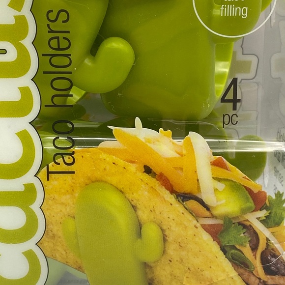 JOIE Cactus-Shaped Easy-Filling Taco Shell Holder Stands 4-Pc BPA Free Plastic - Picture 3 of 6